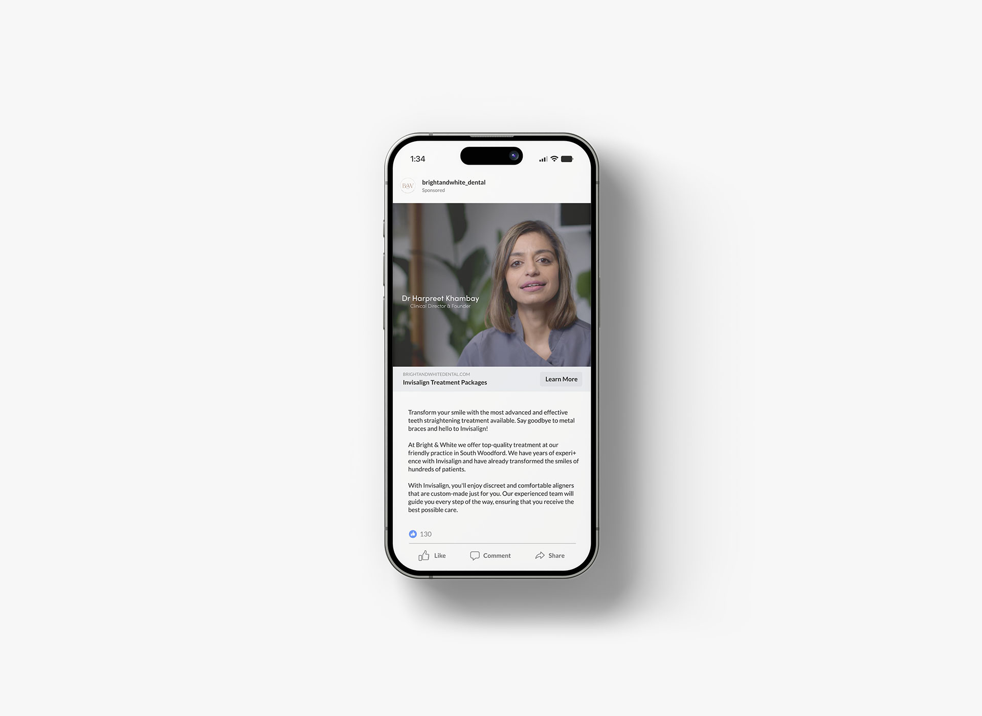 Bright and White Dental — Invisalign Campaign
